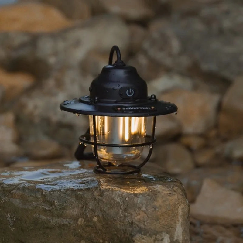 SHINETRIP Outdoor Retro Small Drop Light – USB Rechargeable LED Hanging Lamp for Camping & Tents