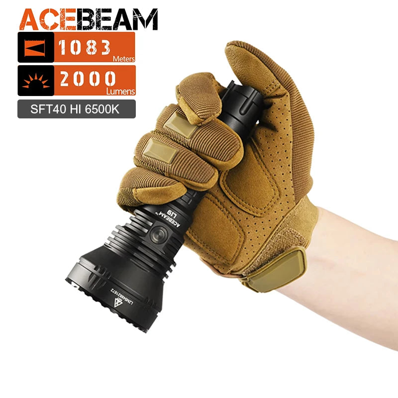 ACEBEAM L19 2.0 2200 Lumen Long-Range Rechargeable Hunting Flashlight