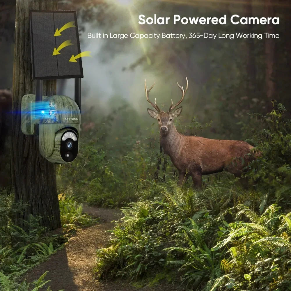 LS VISION 4MP 4G Solar Security Camera – Wireless Outdoor CCTV with 2-Way Talk and Night Vision