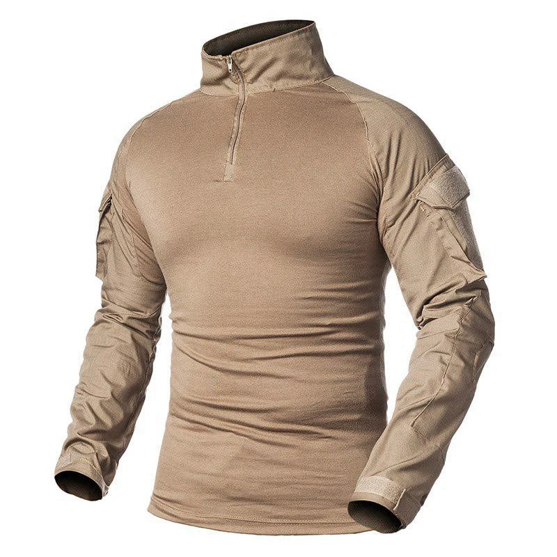 REFIRE GEAR Men's Camouflage Tactical Combat Shirt 1/4 Zip