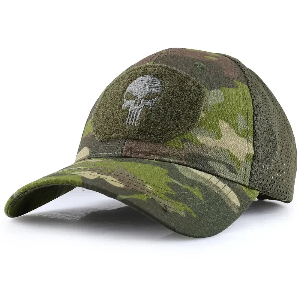 GUMAO Tactical Camouflage Baseball Cap Adjustable Mesh Hat