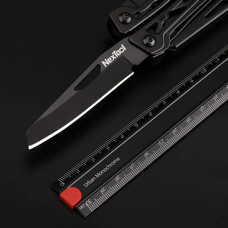 NEXTOOL Black Knight 11-in-1 Multi-Tool with Knife and Pliers for Camping and Survival