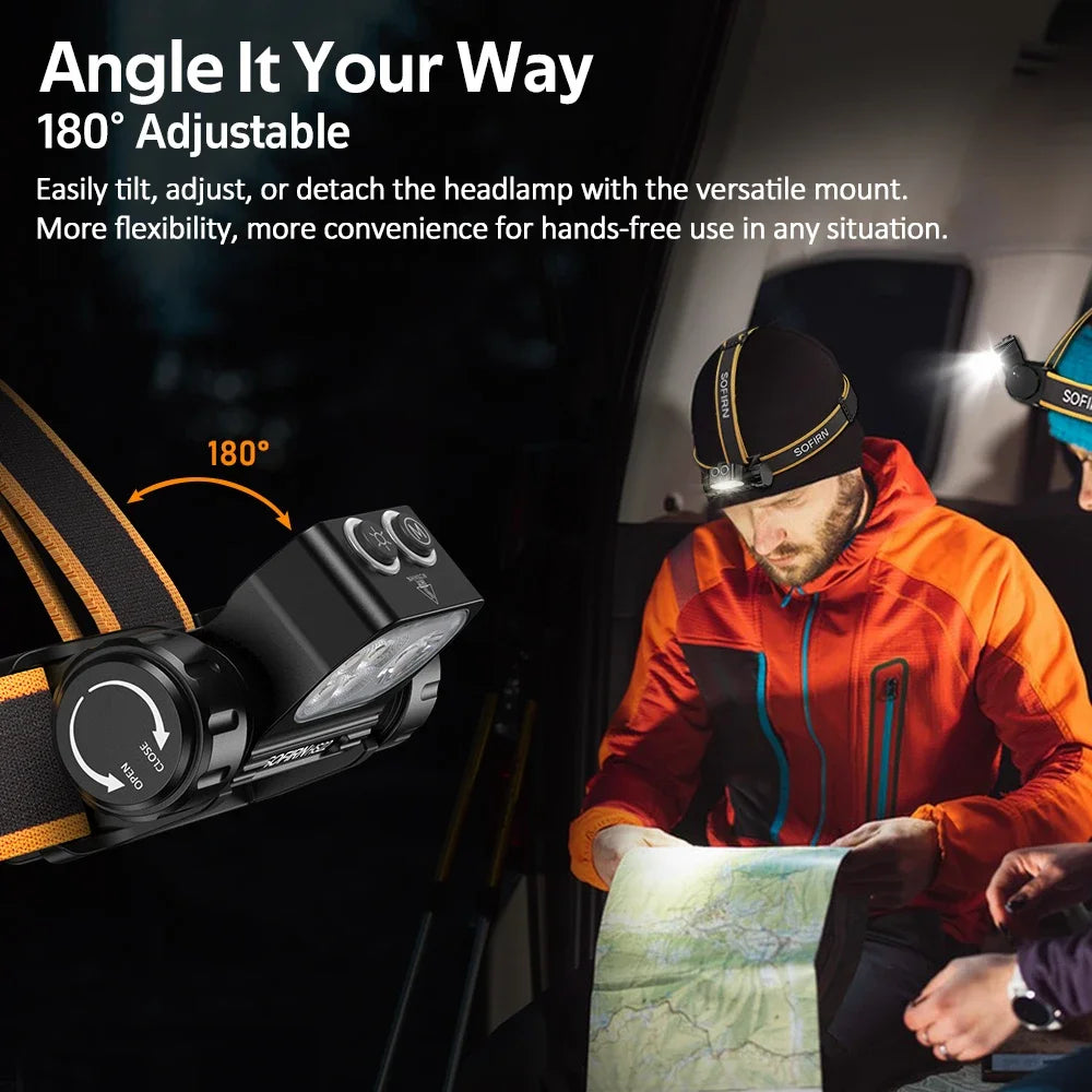 SOFIRN HS22 Headlamp - 2500 Lumen Stepless Colour Temperature Adjustment for NZ Hunting Expeditions