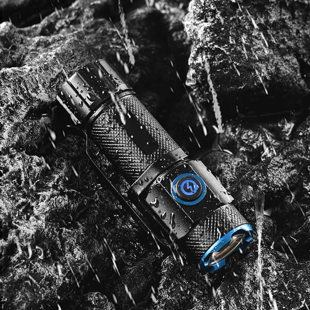 ALONEFIRE X66 Mini 6500K High-Brightness P50 LED Flashlight – USB Rechargeable