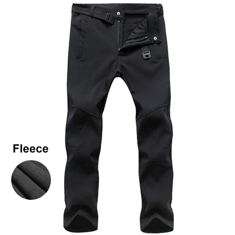 VIKTACTICAL Winter Softshell Thermal Hiking Pants - Fleece-Lined Waterproof Tactical Cargo Trousers