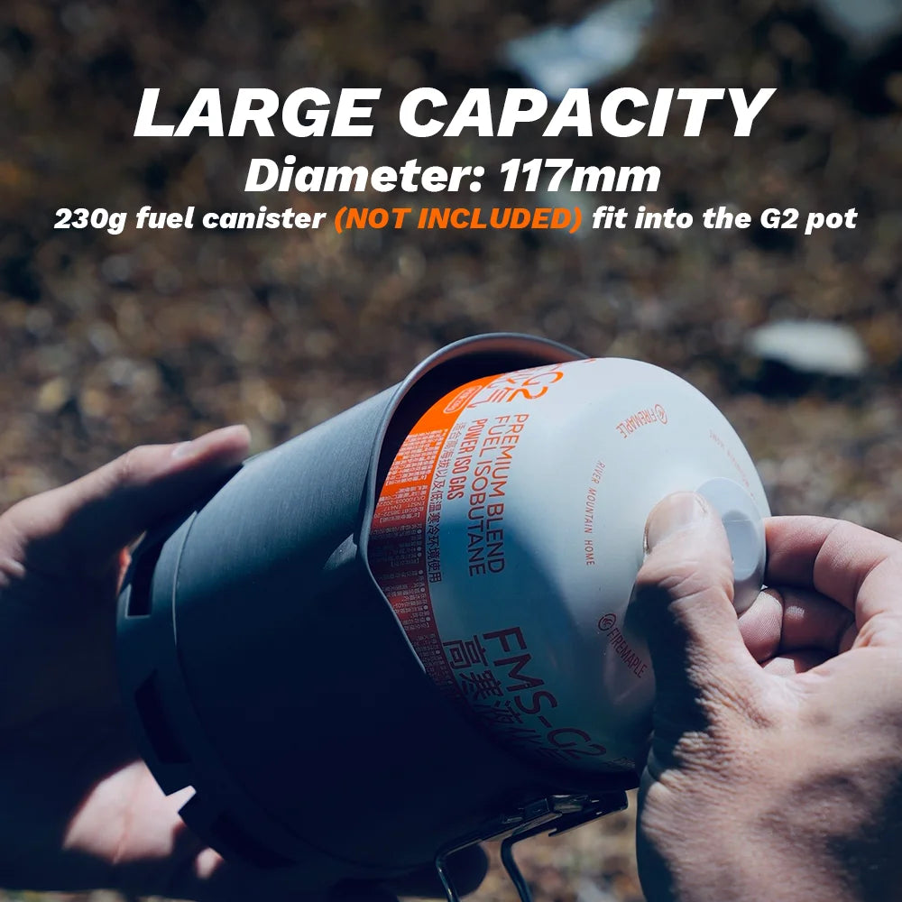 FIRE-MAPLE G2 Petrel Ultralight Pot – Lightweight Heat Exchanger Camping Pot (750ml)