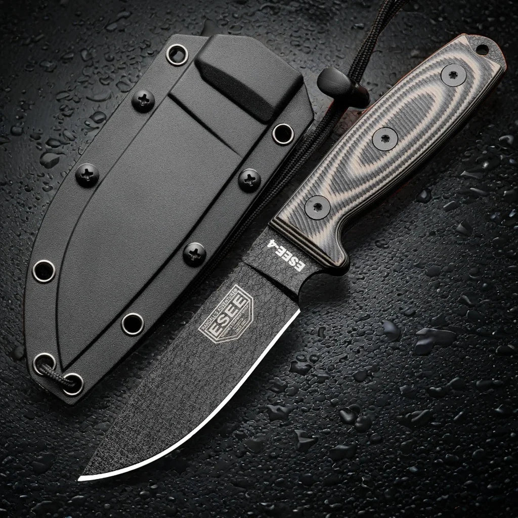 Fixed Blade Knife – G10 Handle & Kydex Sheath for Outdoor Survival & Hunting