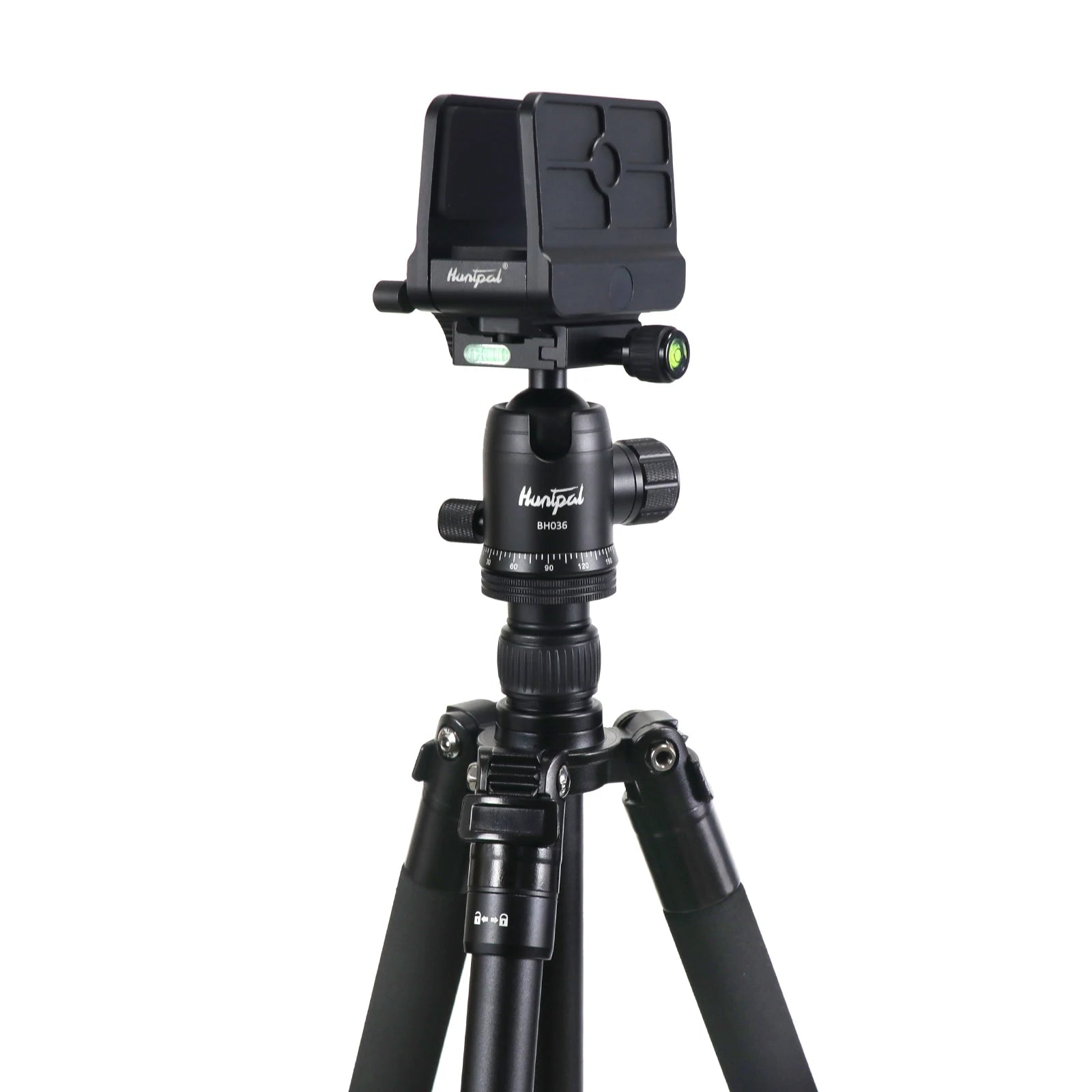 HUNTPAL Adjustable Rifle Clamp Tripod – Aluminium Shooting Rest with 360° Ball Head
