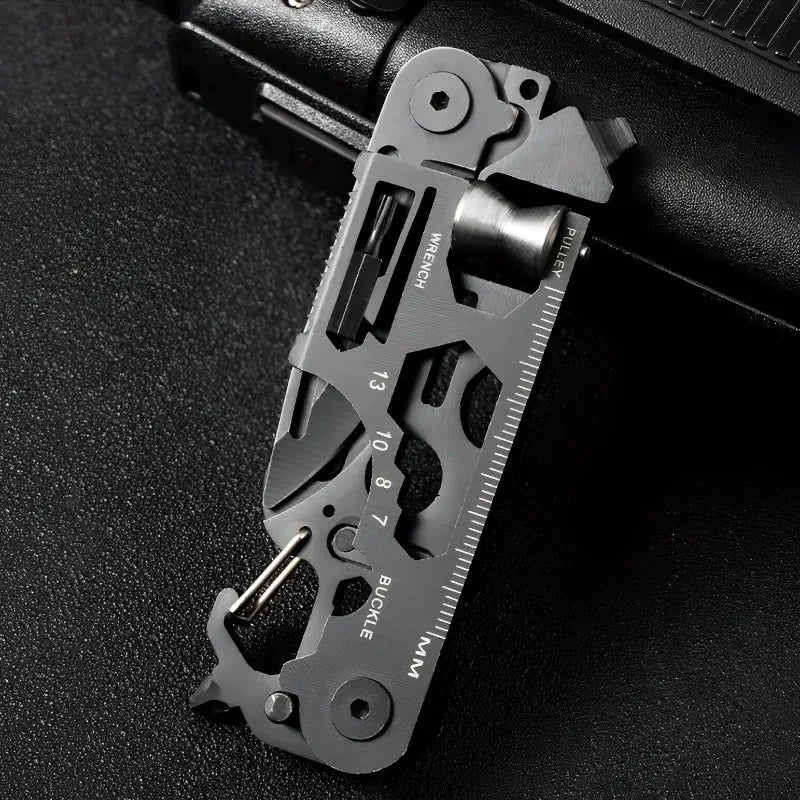 Multifunctional Outdoor Tool Card Stainless Steel for Camping and Hiking