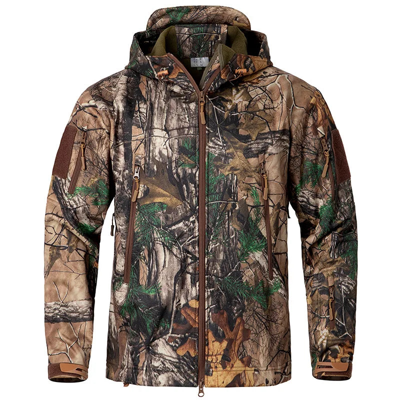 REFIRE GEAR Men's Silent Soft Shell Camouflage Tactical Jacket