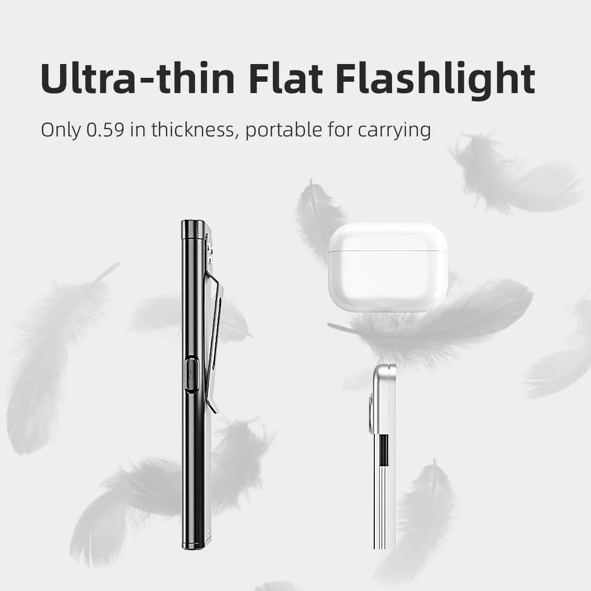 WARSUN T7 600 Lumen USB-C Rechargeable Mini Keychain Flashlight with Magnet
