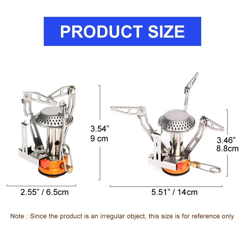 WIDESEA Foldable One-Piece Gas Stove – Portable Butane Camping Burner