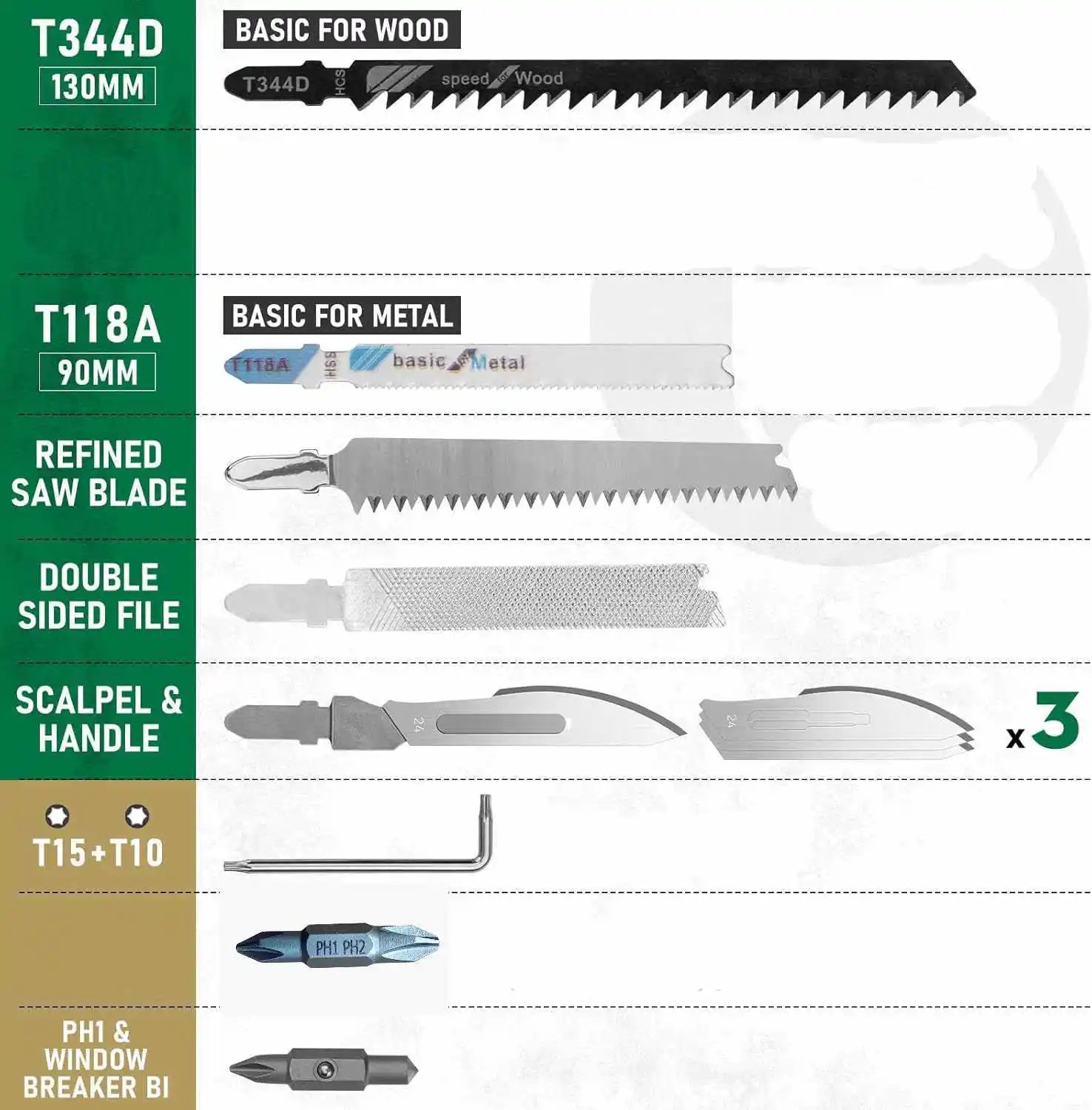 DAICAMPING DL30 Multitool with Folding Knife, Scissors, Pliers, and Survival Gear for Outdoors