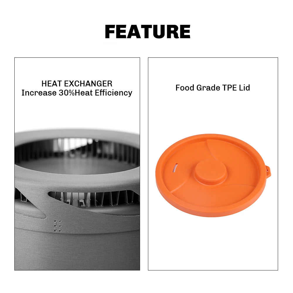 FIRE MAPLE FMC-XK6 Heat Exchanger Pot – Lightweight & Efficient Camping Cookware