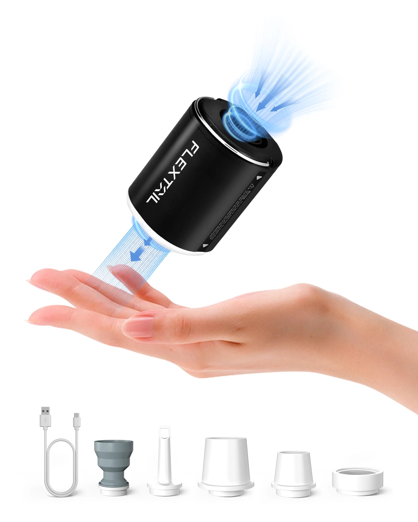 FLEXTAILGEAR TINY PUMP 2X – Portable Air Pump with Camping Light & 1600mAh Battery