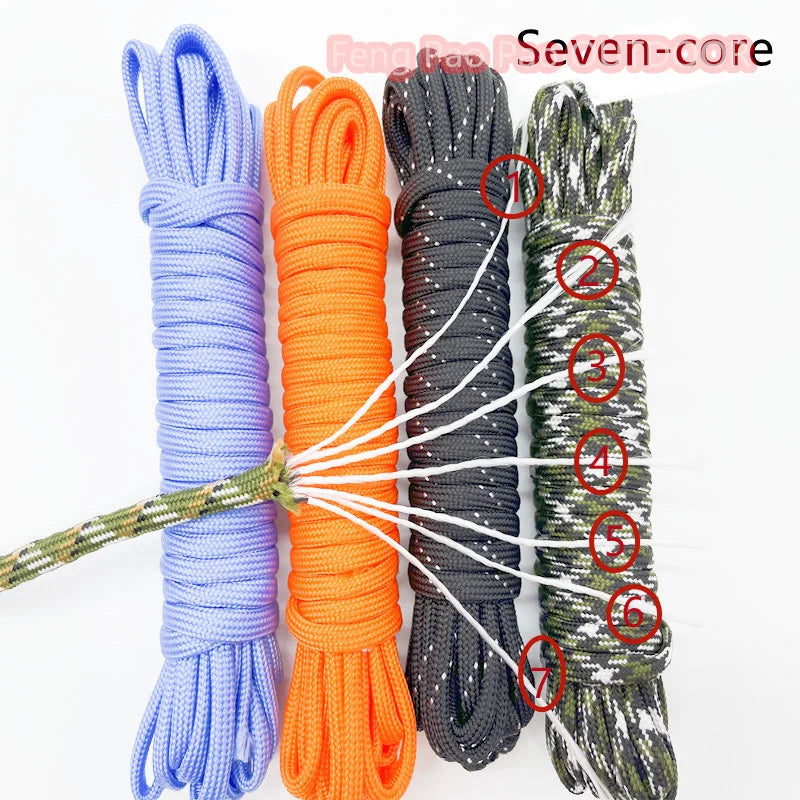 KOTUDENAVY 550 4mm 7-Core Paracord Rope 5m for Camping and Survival