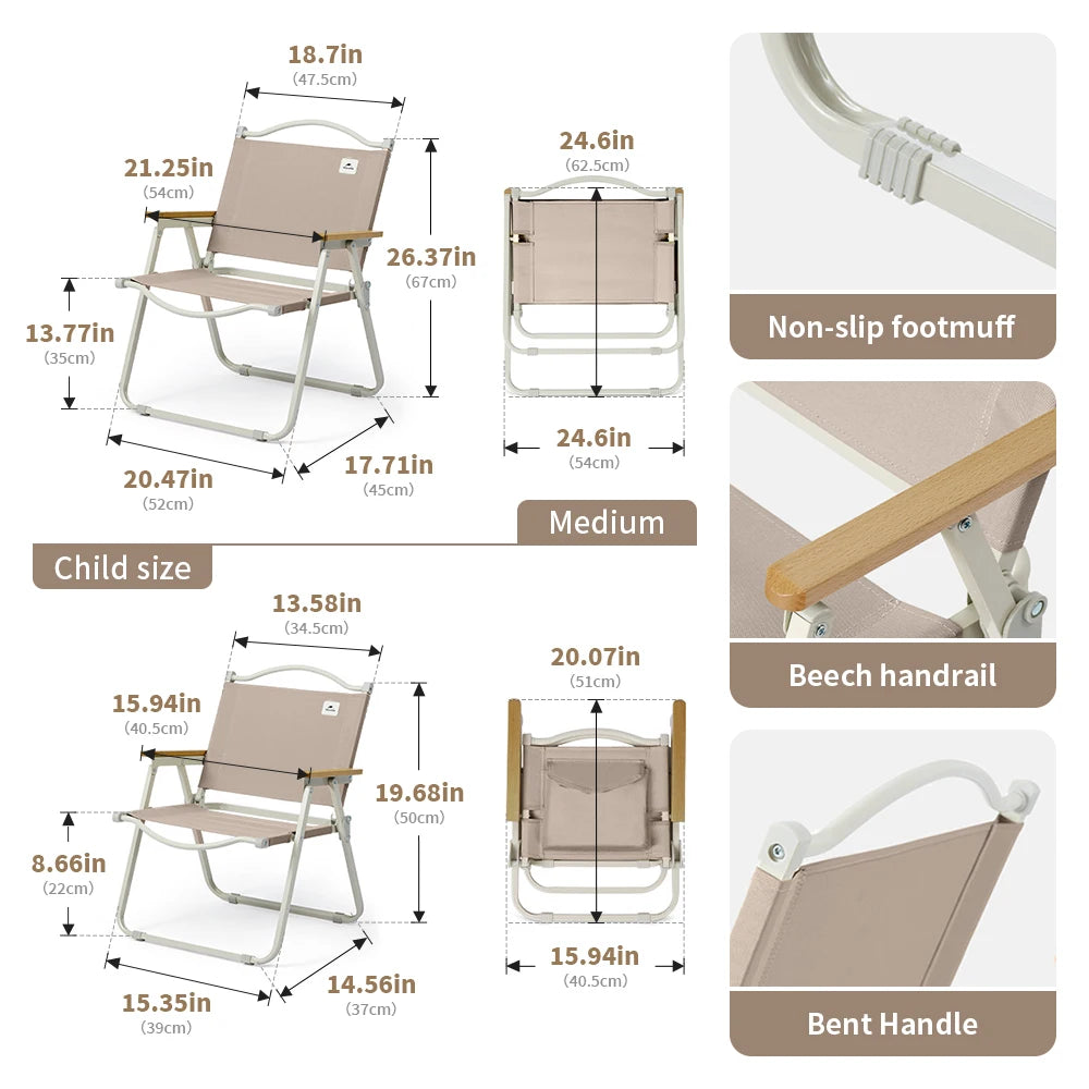 NATUREHIKE Ultralight Folding Camping Chair for Hiking, Fishing, and Travel
