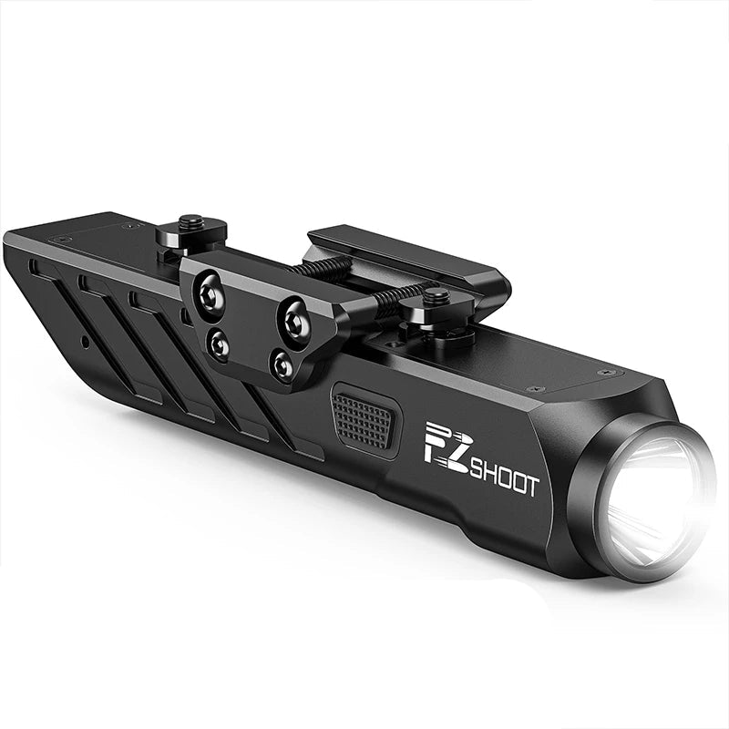 MIDTEN Tactical Rifle Flashlight 1700 Lumens with Strobe Mode, Magnetic Rechargeable, M-Rail & Picatinny