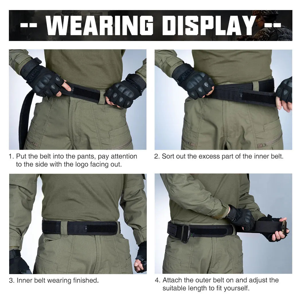 IDOGEAR 2-Inch Quick Release Belt - Black MOLLE Hunting Belt System for NZ Expeditions