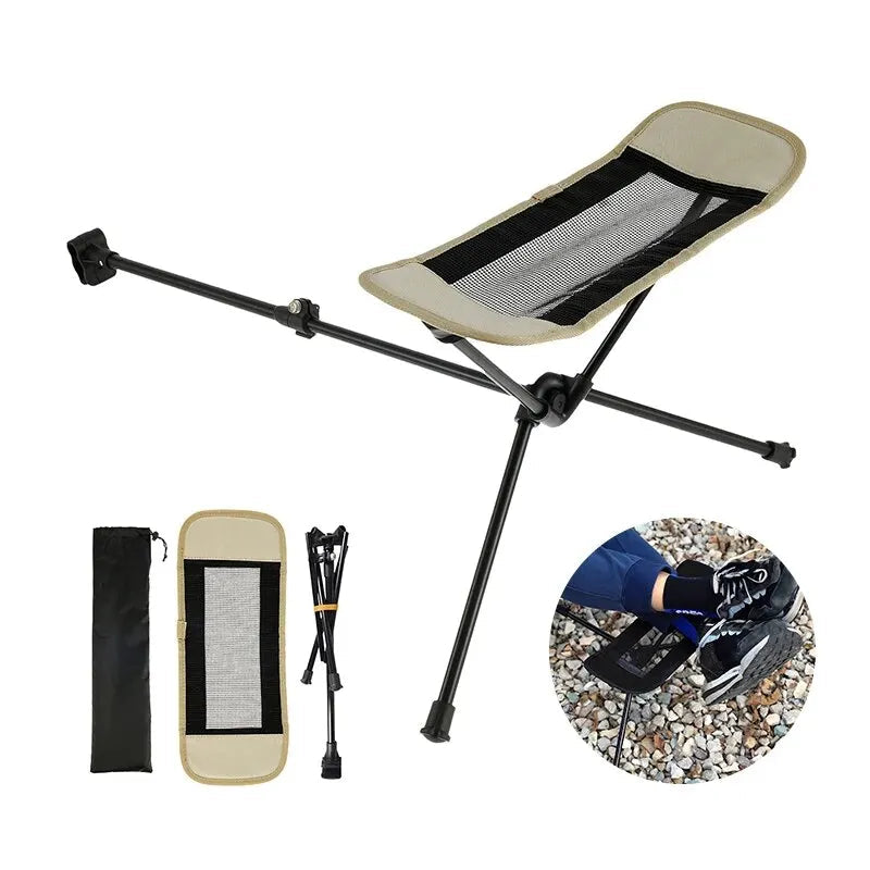 WEST TUNE Universal Camping Chair Foot Rest Folding Attachable Footstool for Outdoor Use