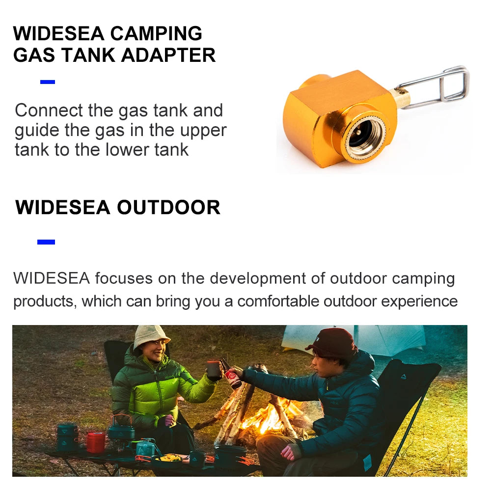 WIDESEA Camping Stove Propane Refill Adapter – Butane Gas Burner & LPG Saver for Outdoor Cooking