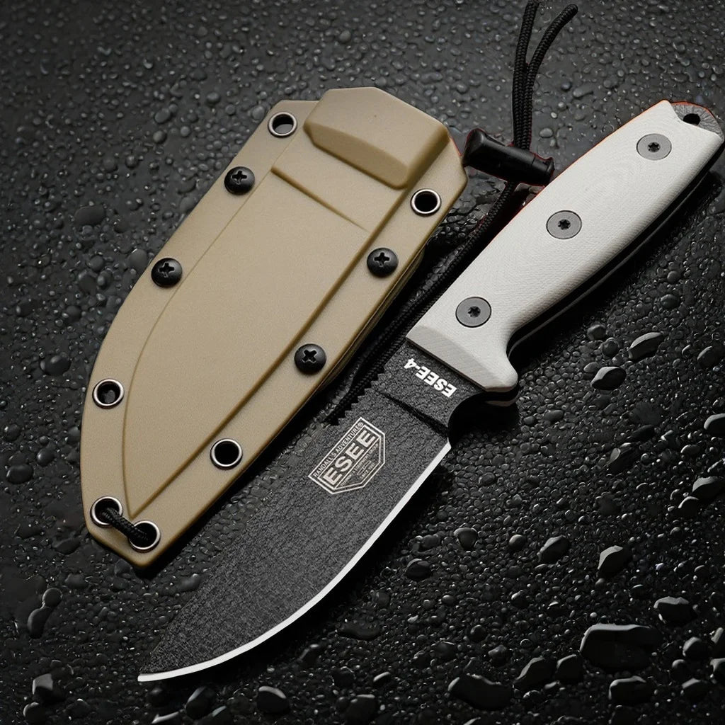Fixed Blade Knife – G10 Handle & Kydex Sheath for Outdoor Survival & Hunting