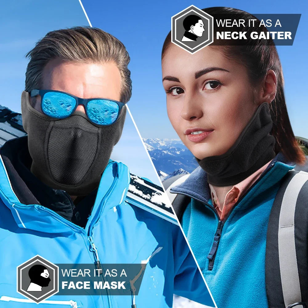 GUMAO Cold Weather Neck Warmer – Thermal Fleece Face Bandana for Winter Sports