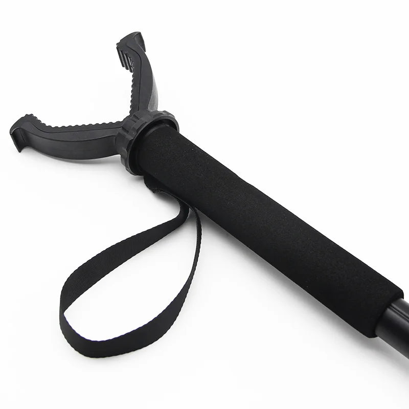 Telescopic Aluminium Hunting Monopod – V Yoke Rotating Shooting Stick with Shoulder Strap