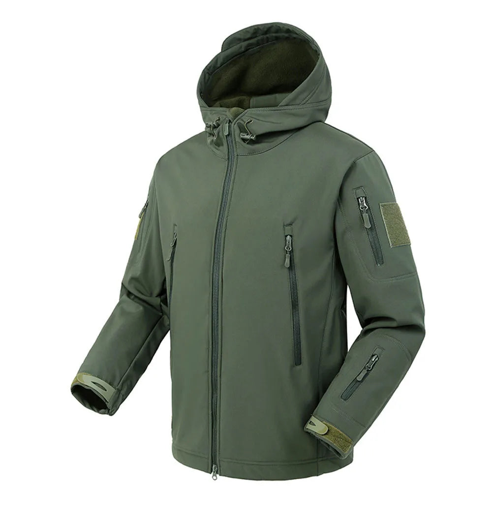 VIKTACTICAL Military Shark Skin Soft Shell Jacket - Tactical Windproof Waterproof Hooded Combat Coat
