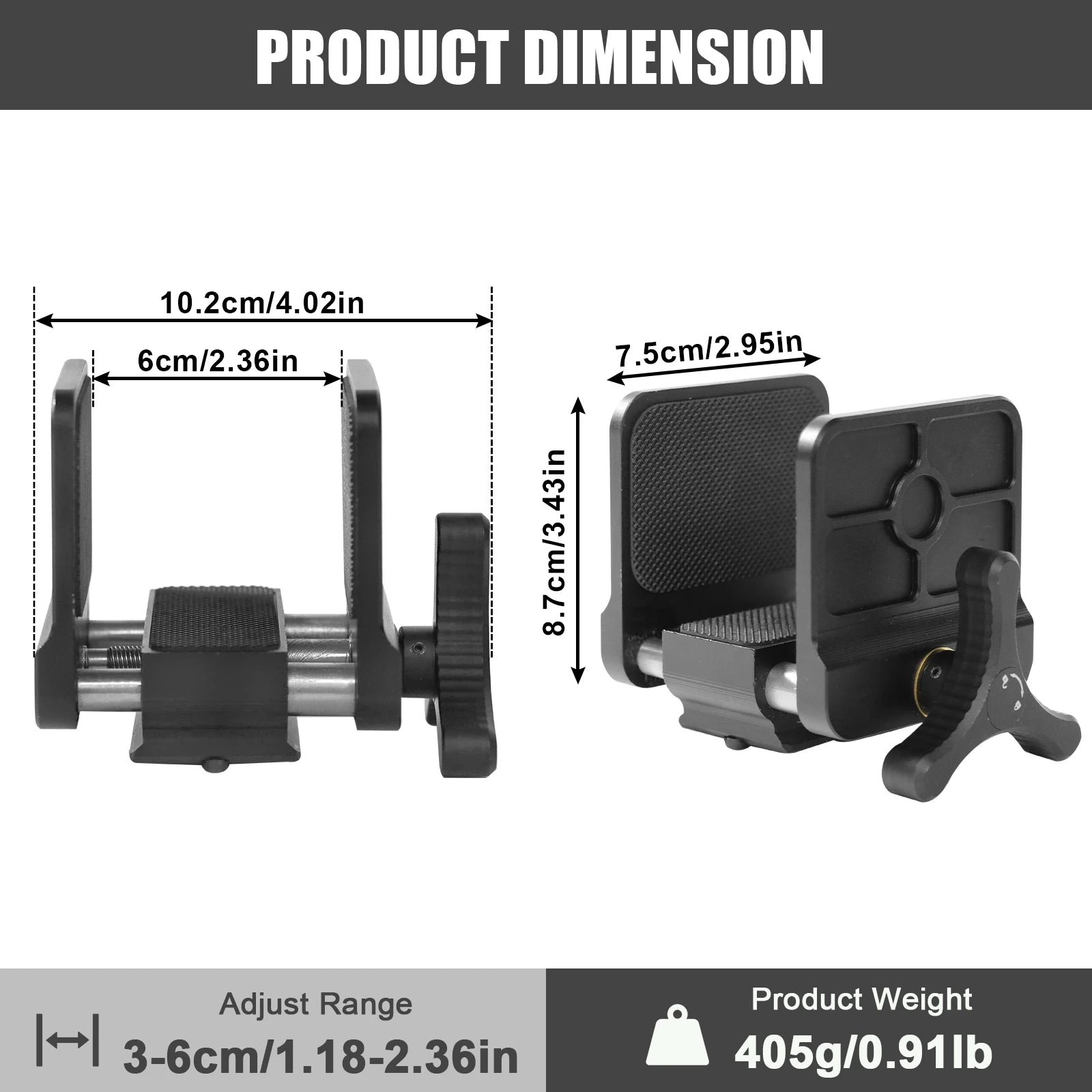 BZTAC Tactical Rifle Clamp Saddle – Aluminium Tripod Mount for Hunting & Target Shooting