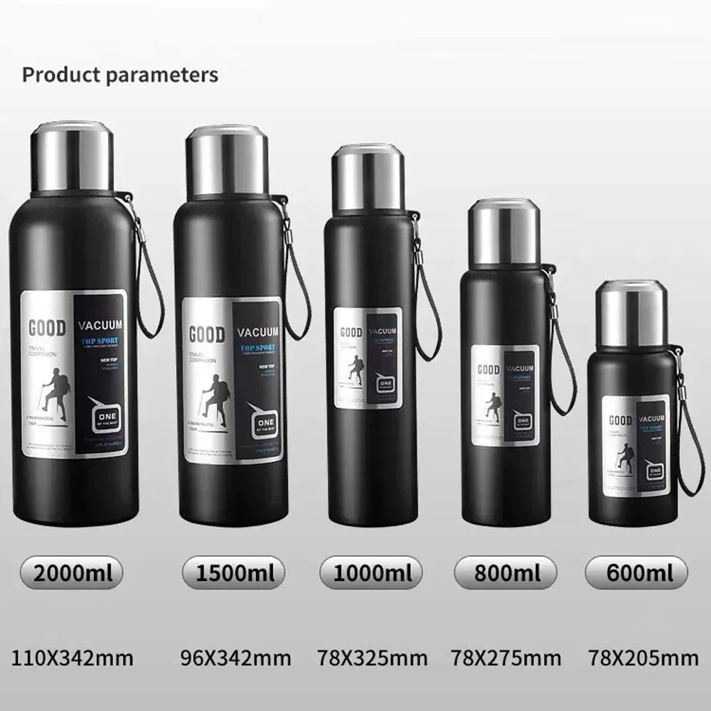 Large Capacity Stainless Steel Thermos Tumbler – Insulated Flask for Coffee, Tea & Travel
