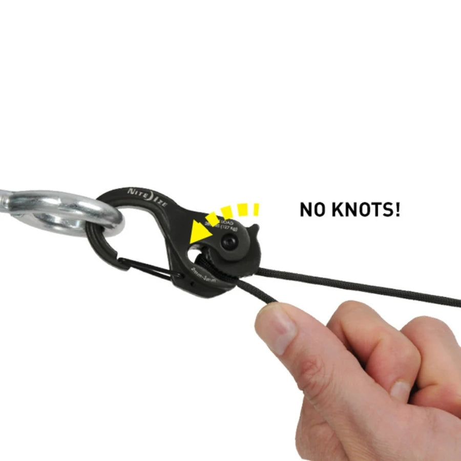 Rope Tightener Cast Aluminium Self-Locking Hook for Outdoor Use
