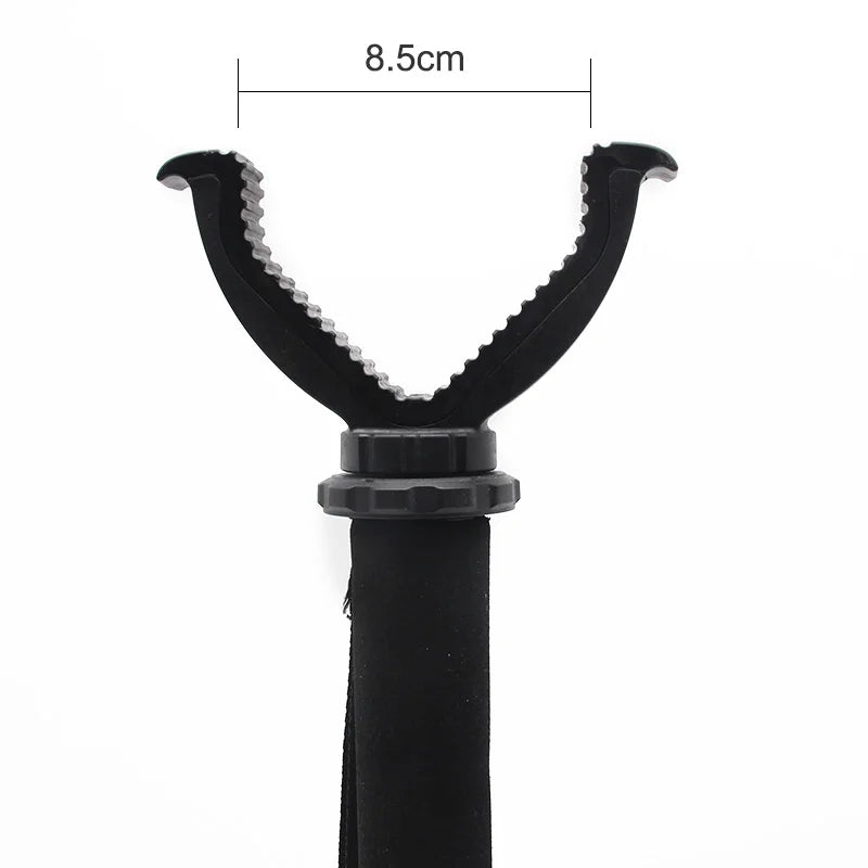 Aluminum Alloy Adjustable Hunting Stand – Portable Shooting Stick with Anti-Lost Wristband