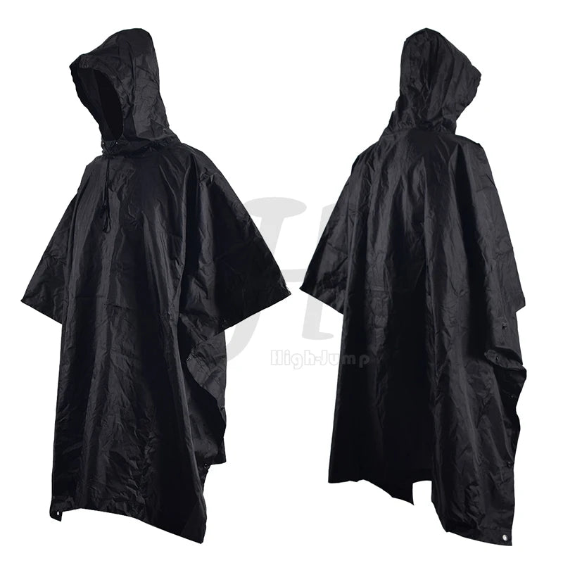 HIGH-JUMP PU Breathable Camouflage Poncho for Hunting and Hiking