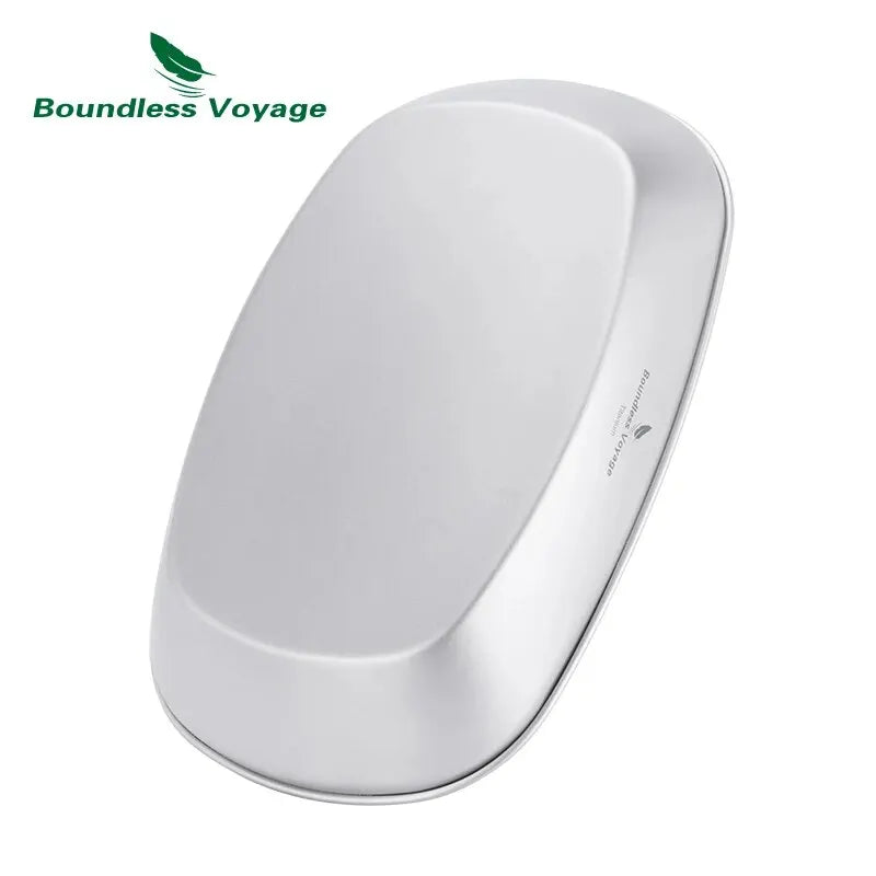 BOUNDLESS VOYAGE Titanium Plate – Ultralight & Durable Dinner Plate for Camping & Home