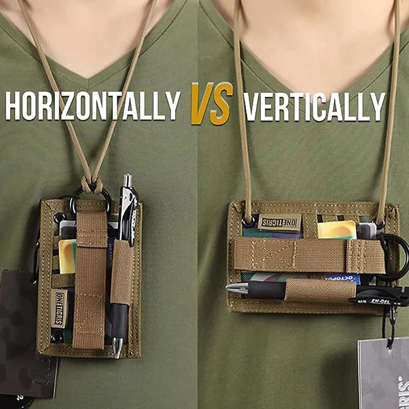 ONETIGRIS Outdoor ID Holder & Patch Display Organiser - Multi-Function MOLLE Pouch