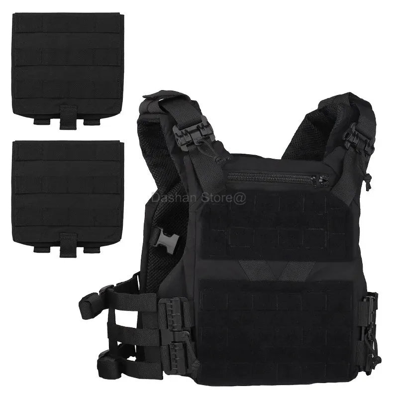 Outdoor Tactical Hunting Vest – K19 MOLLE Plate Carrier with Quick Release, Combat Training