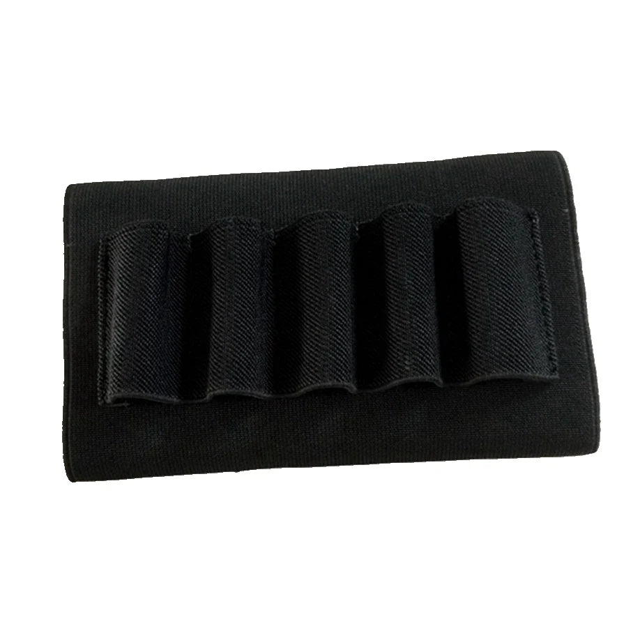 12-Gauge Elastic Buttstock Ammo Holder – Nylon MOLLE Shotgun Shell Pouch, Hunting Bags, Holsters