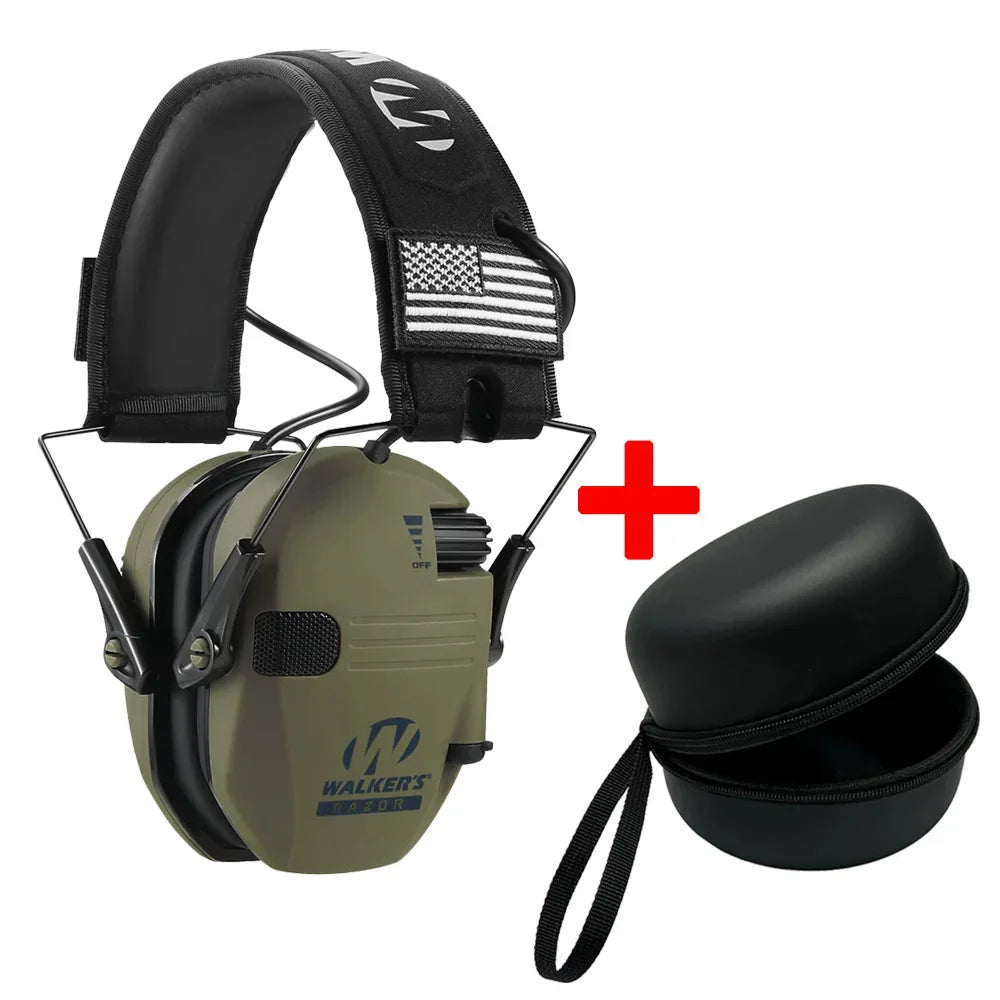 WALKER'S Razor Tactical Active Anti-Noise Earmuff with Bag – Electronic Hearing Protection for Hunting and Shooting