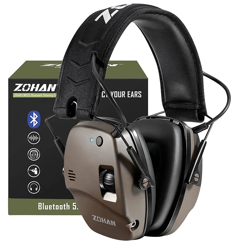 ZOHAN Bluetooth 5.0 Electronic Shooting Earmuffs – Noise Reduction and Sound Amplification