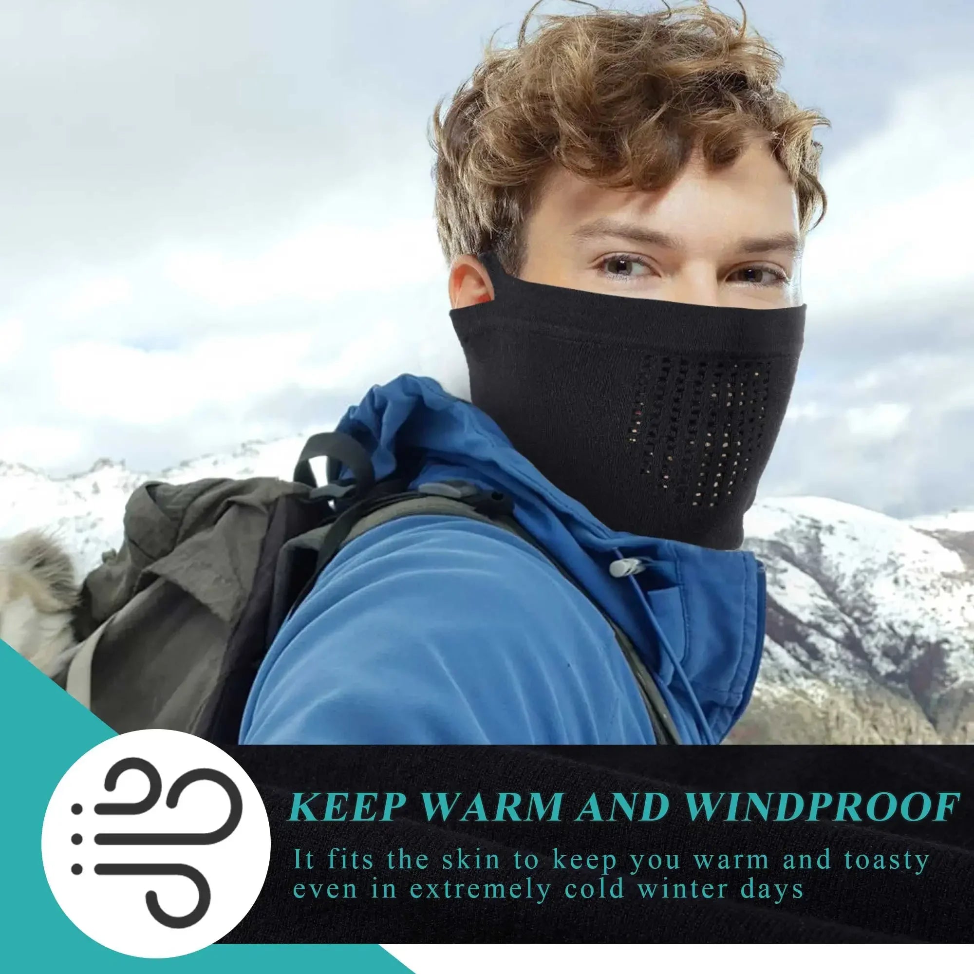 GUMAO Winter Thermal Bandana Scarf – Windproof Neck Warmer for Outdoor Sports