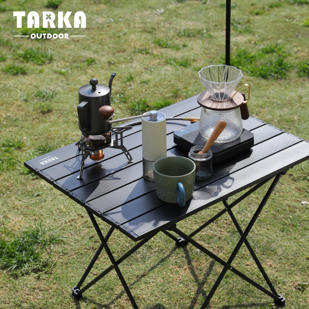 TARKA Outdoor Camping Folding Table – Portable Aluminium Desk for Picnic, BBQ & Travel