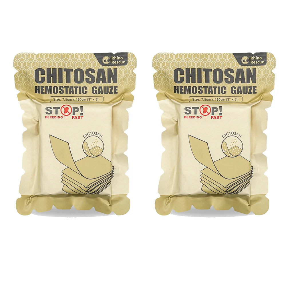 RHINO RESCUE Chitosan Hemostatic Gauze – Rapid Bleeding Control for Emergency Trauma Care