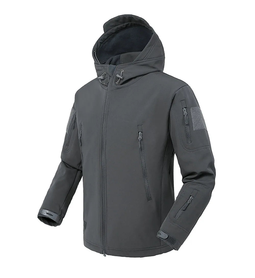 VIKTACTICAL Military Shark Skin Soft Shell Jacket - Tactical Windproof Waterproof Hooded Combat Coat