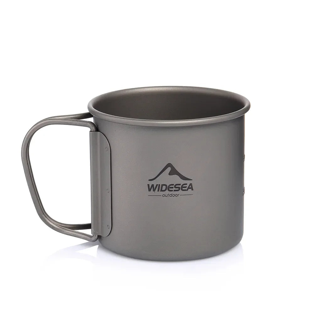 WIDESEA Camping Titanium Mug – Lightweight and Foldable Outdoor Cup