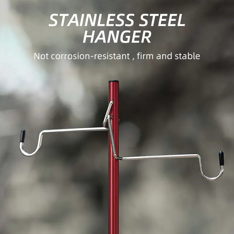 Portable Detachable Camping Lantern Stand with Adjustable Base