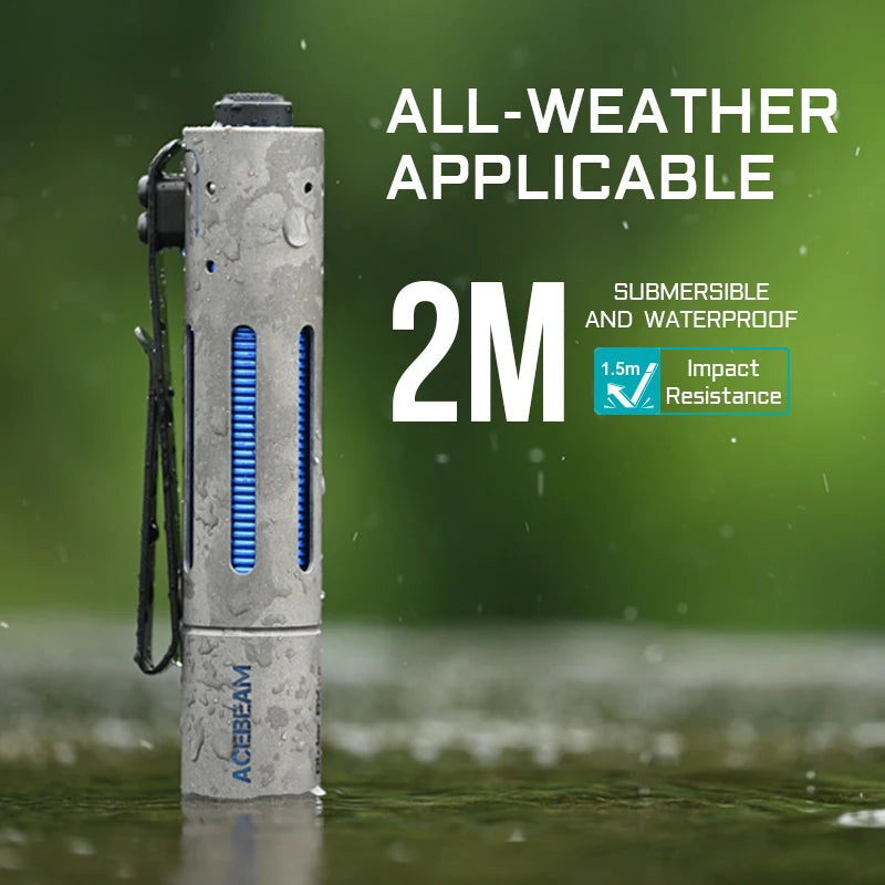 ACEBEAM Rider RX 2.0 Titanium 700 Lumen AA USB-C EDC Flashlight