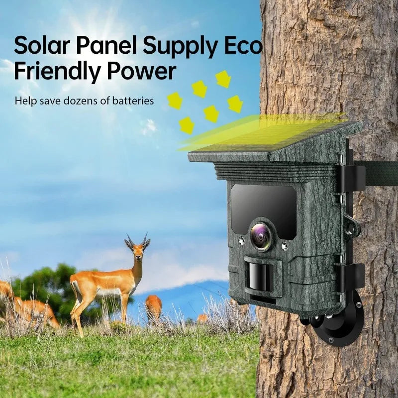 SUNTEKCAM 50MP 4K Solar Trail Camera with Night Vision & Motion Detection – IP66 Waterproof
