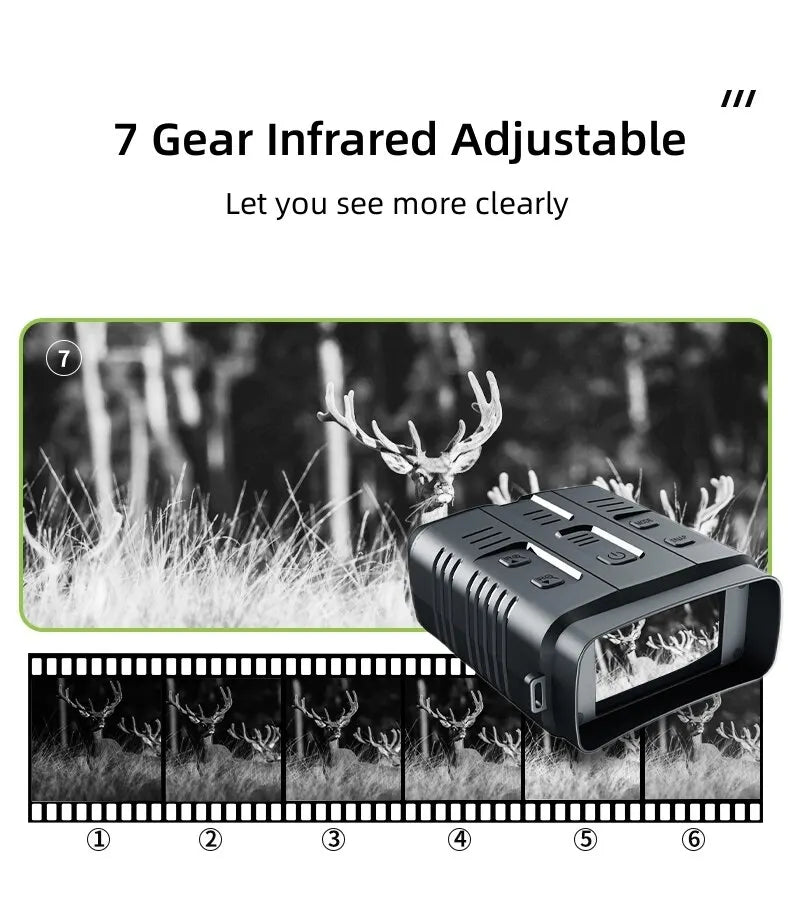 4K Night Vision Binoculars – 10x Digital Zoom, 800m Range with WiFi for Hunting & Camping