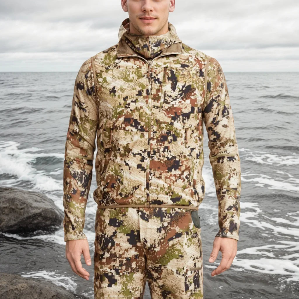 AINFAD Men's Ambient 100 Fishing Vest - High Quality Camouflage Hunting Vest for Multi-Season Use